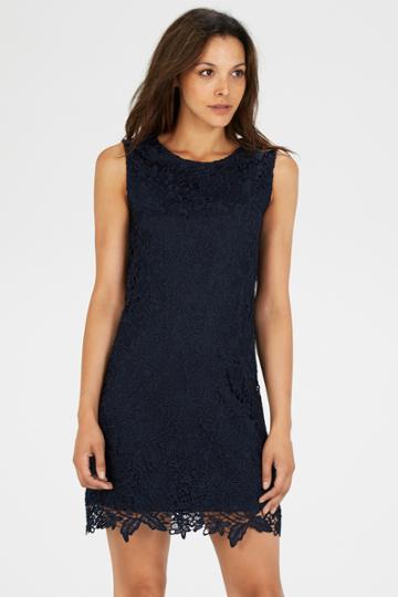 Warehouse Pretty Leaf Lace Dress