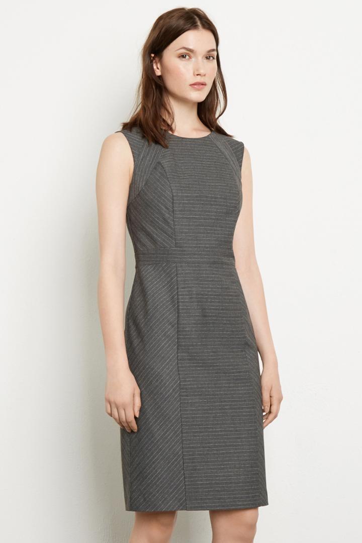 Warehouse Pinstripe Detail Pencil Dress