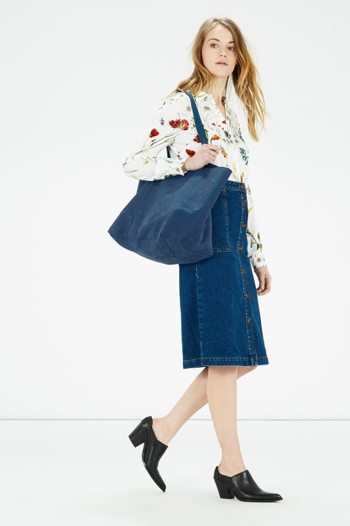 Warehouse Embossed Croc Shopper
