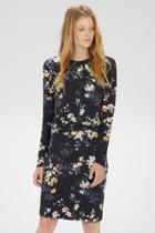 Warehouse Blossom Floral Rouched Dress