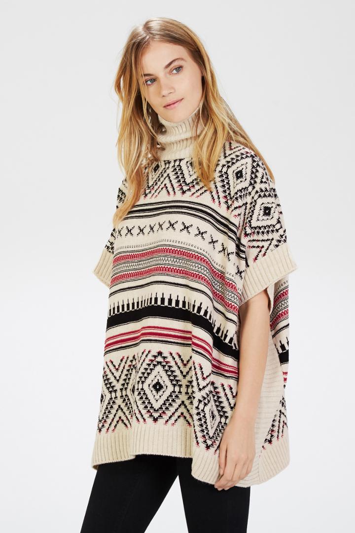 Warehouse Fairisle Poncho