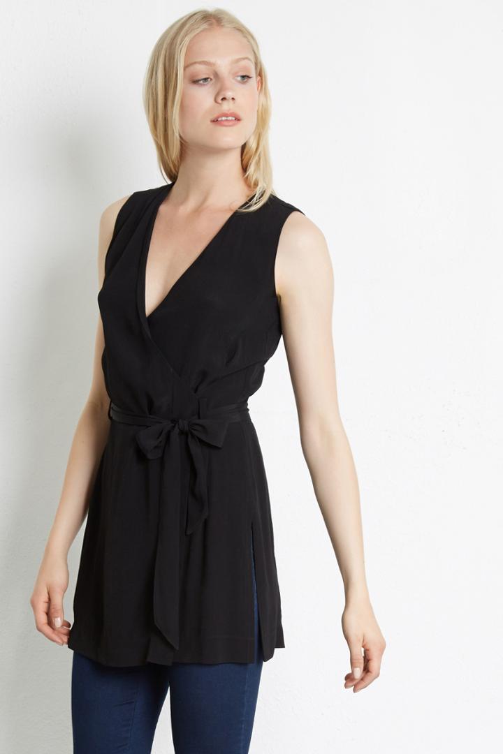 Warehouse Belted Wrap Tunic