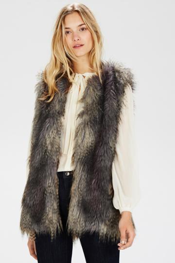 Warehouse Faux Fur Gilet