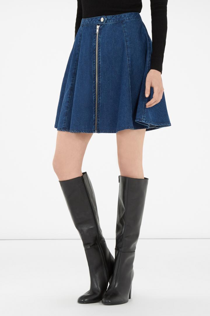 Warehouse Tab Detail Skater Skirt