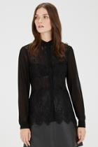 Warehouse Double Layer Lace Blouse