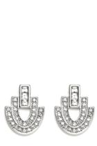 Warehouse Curved Diamante Stud Earrings
