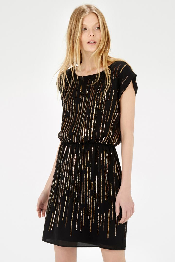 Warehouse Bead And Sequin Scatter Dress