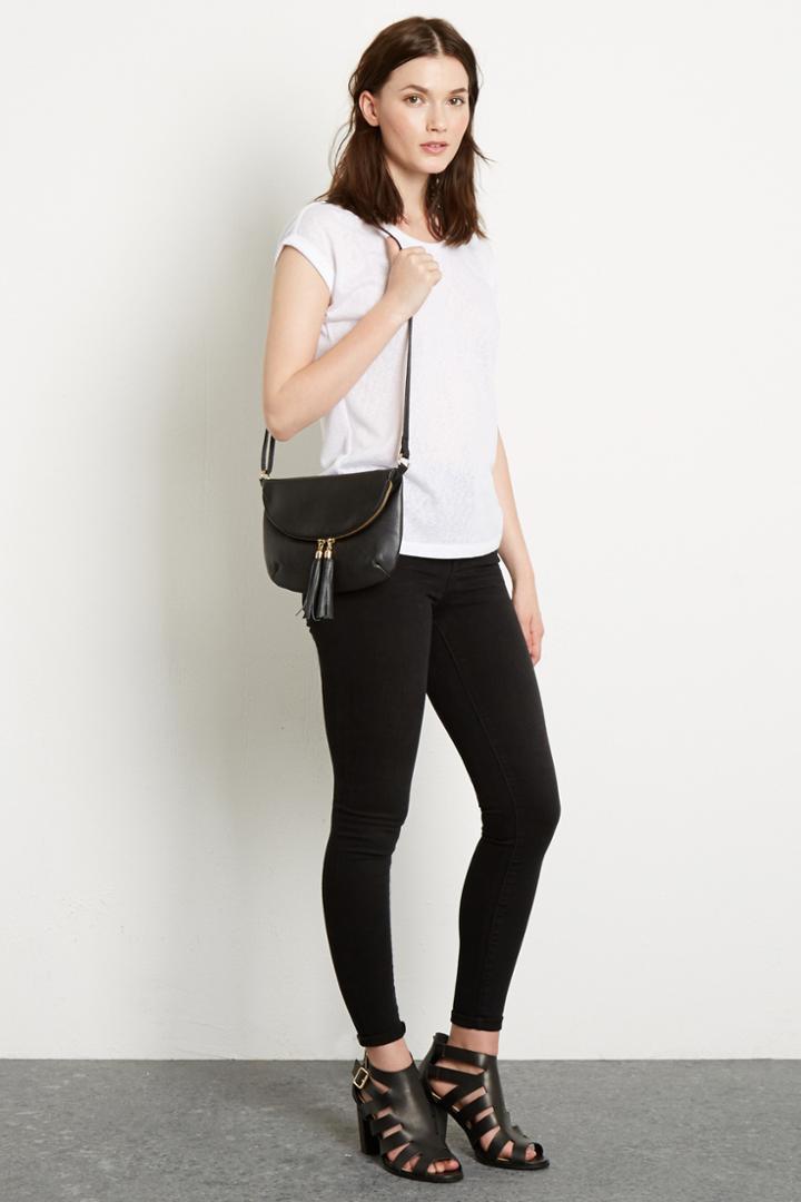 Warehouse Leather Zip Around Crossbody