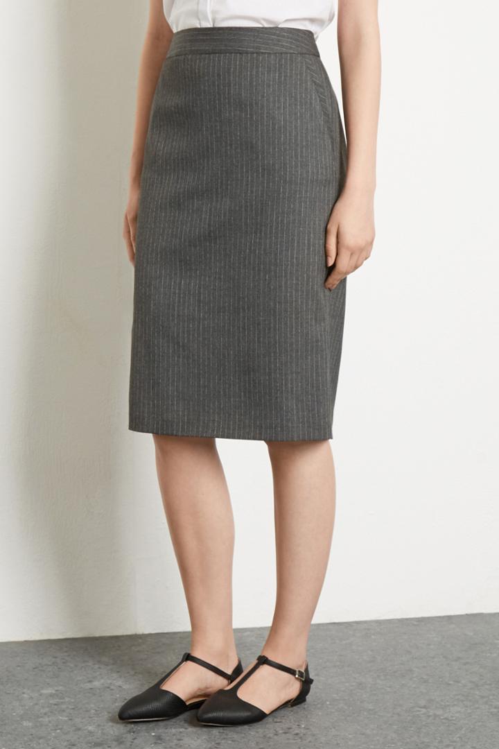 Warehouse Pinstripe Detail Pencil Skirt