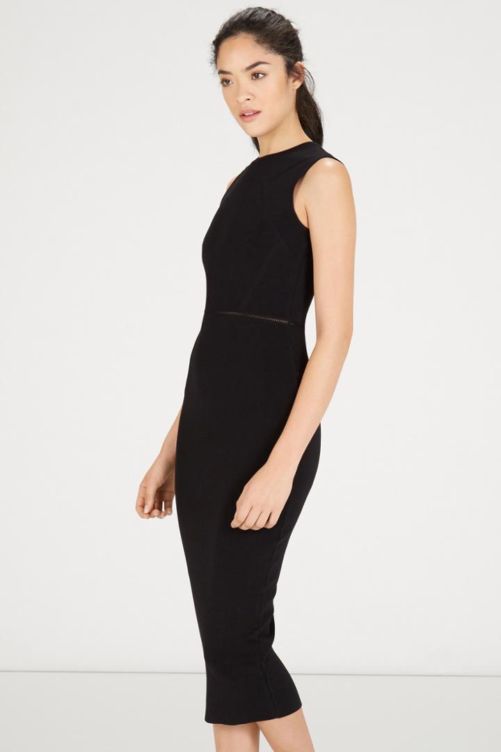 Warehouse Zip Back Bodycon Midi Dress