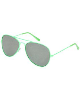 WetSeal OMG Colored Aviator Sunglasses Green -size NS