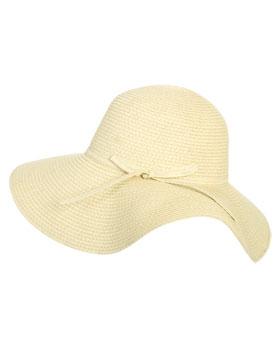 WetSeal Bow Wrap Floppy Hat Natural -size NS
