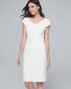 White House Black Market Seamed White Sheath Dress