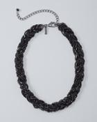 White House Black Market Short Braided Bead Necklace