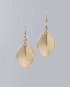 White House Black Market Women's Brushed-leaf Drop Earrings