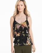 White House Black Market Women's Tiered Floral Print Tank Top