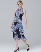 White House Black Market Nanette Lepore Silk Floral High-low Dress