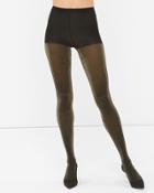 White House Black Market Women's Gold Shimmer Opaque Tights