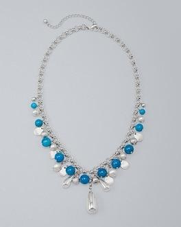 White House Black Market Howlite-charm Beaded Short Necklace