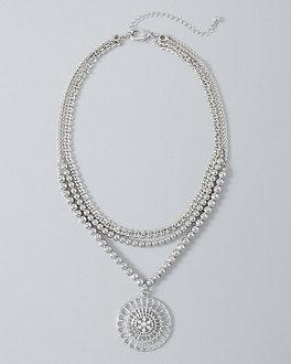 White House Black Market Multi-row Pendant Necklace