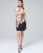 White House Black Market Adrianna Papell Colorblock Floral Sheath Dress