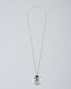 White House Black Market Women's Circle-bar Pendant Long Necklace