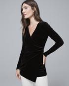 White House Black Market Draped Velvet Tunic