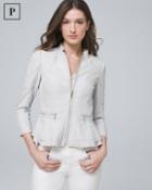 White House Black Market Women's Petite Soft Peplum Jacket