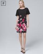 White House Black Market Petite Ultimate Reversible Chiffon-sleeve Knit Shift Dress