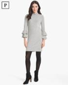 White House Black Market Petite Tiered-sleeve Sweater Dress
