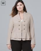 White House Black Market Women's Plus Textured Suiting Jacket