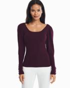White House Black Market Women's Mutton Sleeve Pullover Sweater