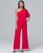 White House Black Market Adrianna Papell One-shoulder Overlay Jumpsuit