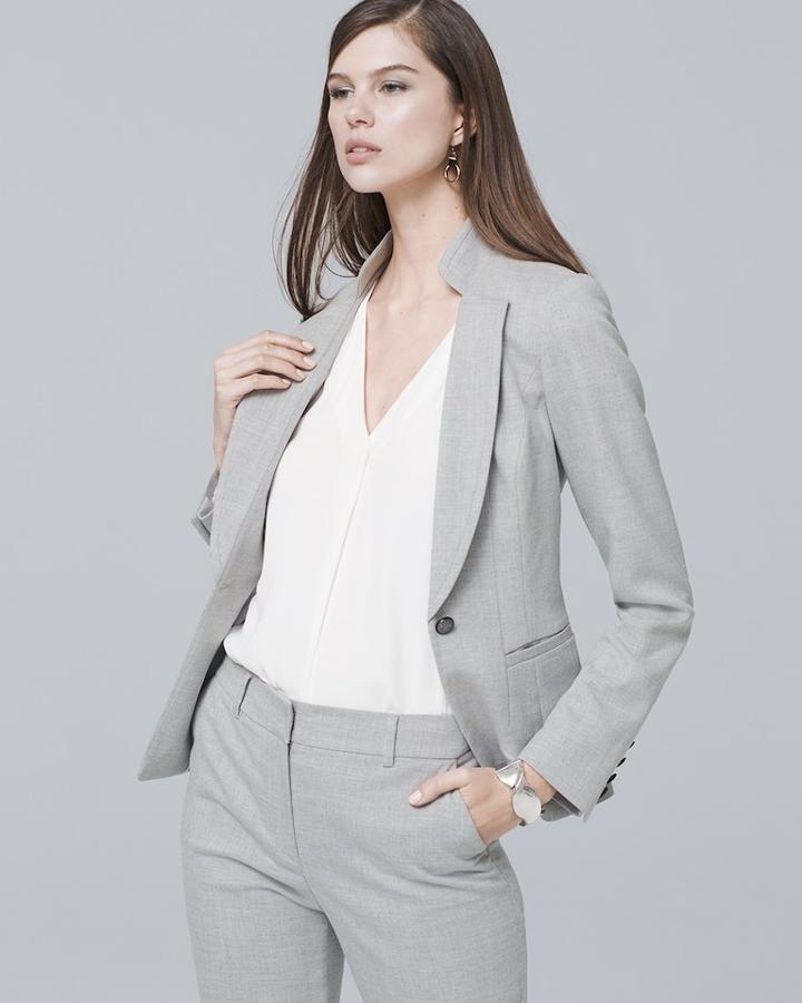 White House Black Market Women's Stand-collar Suiting Jacket