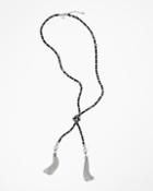 White House Black Market Ribbon Woven Tassel Necklace