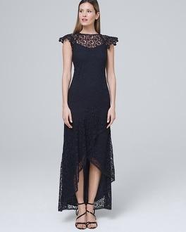 White House Black Market Ml Monique Lhuillier Embroidered Lace Gown