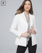 White House Black Market Women's Petite Comfort Stretch Long Line Blazer Jacket