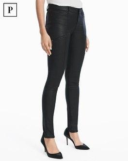 White House Black Market Petite Coated Skinny Utility Jeans