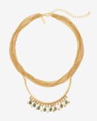 White House Black Market Women's Beaded Multi-row Necklace