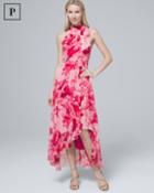 White House Black Market Women's Petite Floral-print Soft Maxi Dress