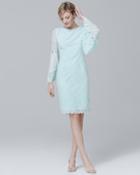 White House Black Market Lace Bell-sleeve Sheath Dress