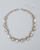 White House Black Market Freshwater Pearl & Bead Necklace