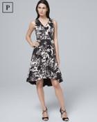 White House Black Market Petite Floral Fit-and-flare Dress
