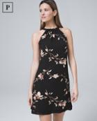 White House Black Market Women's Petite Ultimate Reversible Floral/solid Shift Dress