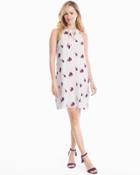 White House Black Market Women's Floral Embroidered Shift Dress
