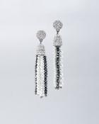 White House Black Market Glass Pearl-fringe Linear Earrings