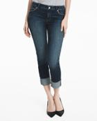 White House Black Market Women's Cuffed Slim Cropped Jeans
