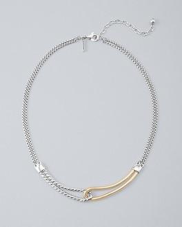 White House Black Market Mixed-metal Twisted Short Necklace