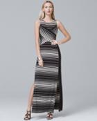 White House Black Market Women's Sleeveless Stripe Knit Maxi Dress