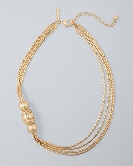 White House Black Market Bead-detail Multi-strand Short Necklace